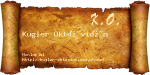 Kugler Oktávián névjegykártya